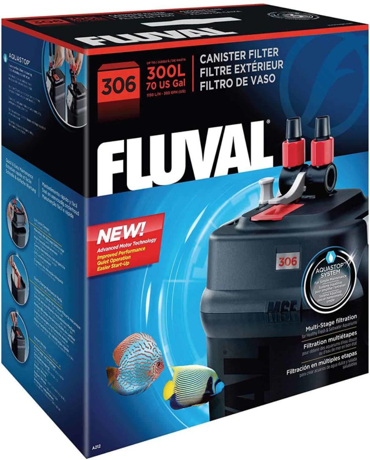 Fluval 306 External Filter Packaging isolated in white background