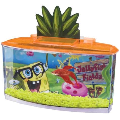 Penn Plax SpongeBob Squarepants Betta Aquarium Kit, 0.7 Gallon
