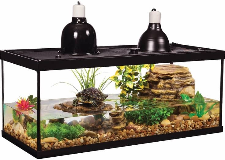 Tetra Aquatic Turtle Deluxe Kit 20 Gallons, aquarium With Filter And Heating Lamps