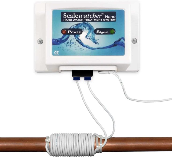 Scalewatcher Nano Original Electronic Descaler | US Patented Hard Water Softener/Conditioner Alternative | Chemical and Salt-Free Electric Limescale Preventer and Remover