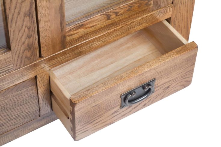 Empty wooden drawer