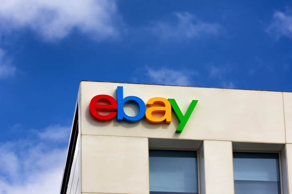 SAN JOSE, CA/USA - MARCH 1, 2014: Ebay Corporate Headquarters Sign. eBay Inc. is an American multinational internet consumer-to-consumer corporation, headquartered in San Jose, California.
