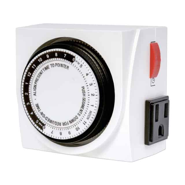 Hamilton Dual Outlet Grounded Timer isolated in white background