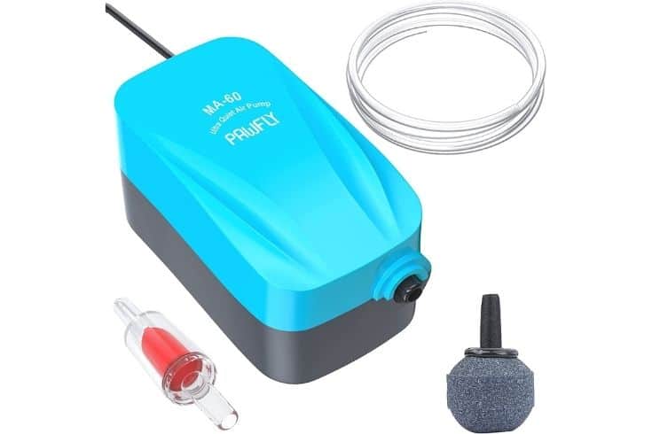 Pawfly 40 GPH Aquarium Air Pump with Airline Tubing and Check Valve Accessories