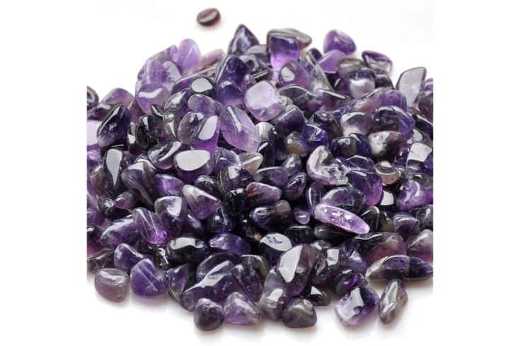 WAYBER 1 Lb 460g Natural Purple Amethyst Quartz Crystal Stones