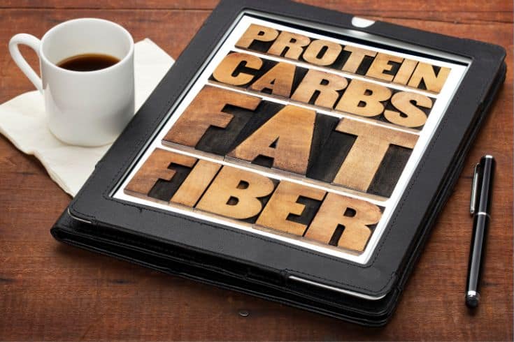 protein, fat, and fiber